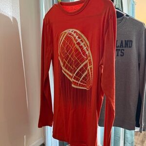 Children’s place Kids Red Long-Sleeve Hockey Glove Graphic Shirt